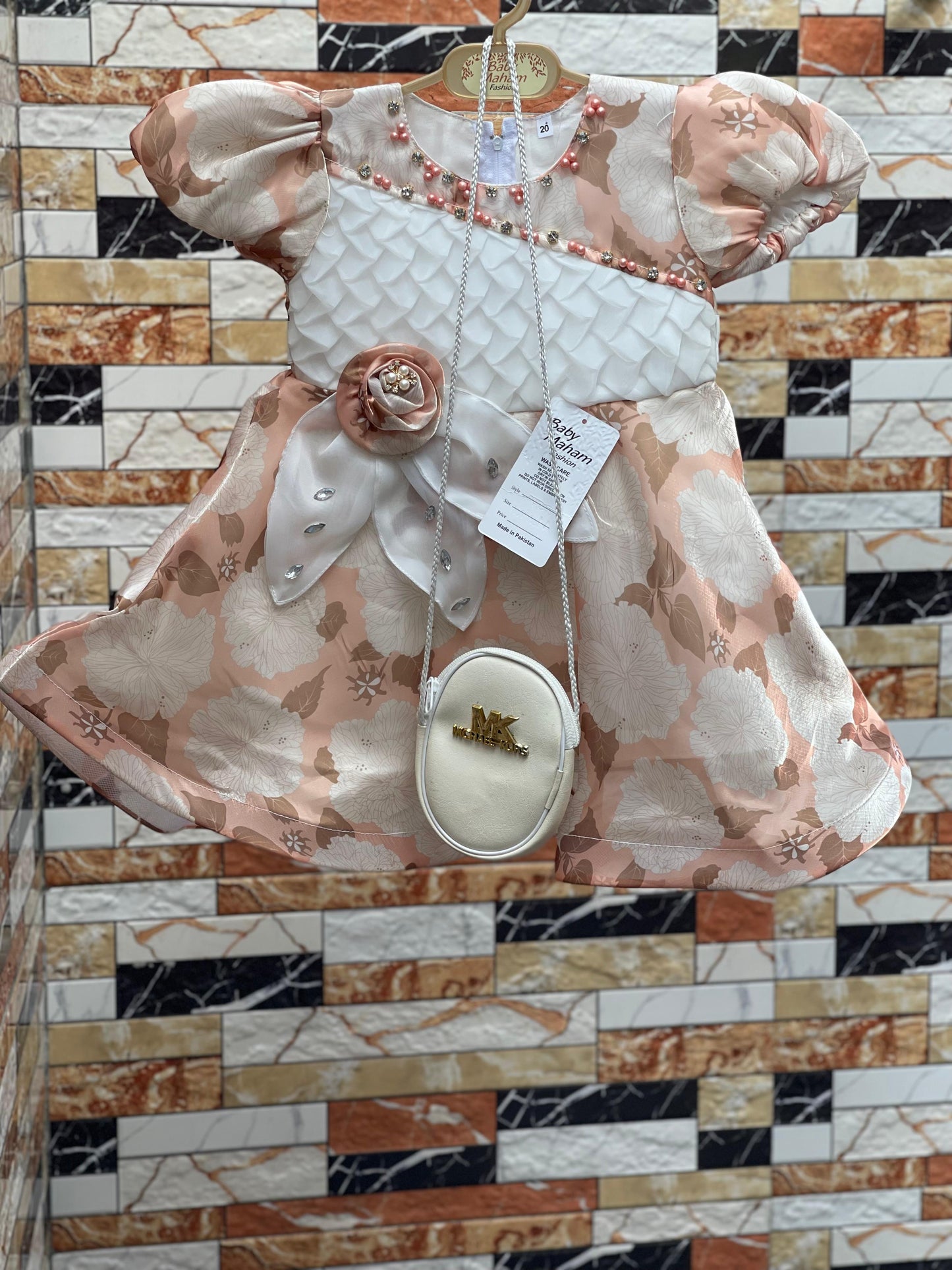 Baby Grace Floral Dress Set with Pajama – Elegant Baby Girl Outfit